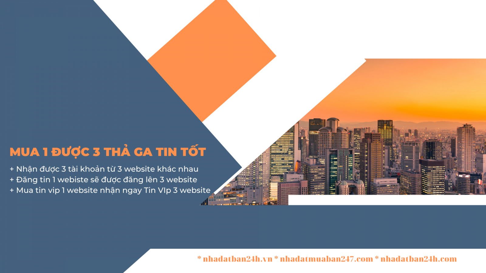 Mua 1 được 3, thả ga tin VIP